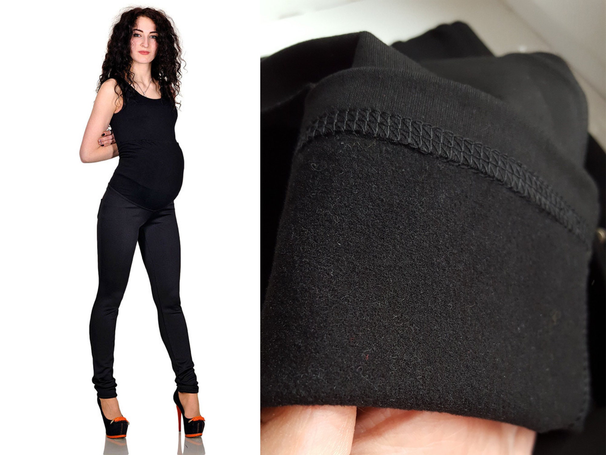 Winter Fleece Maternity Leggings Fleece 
