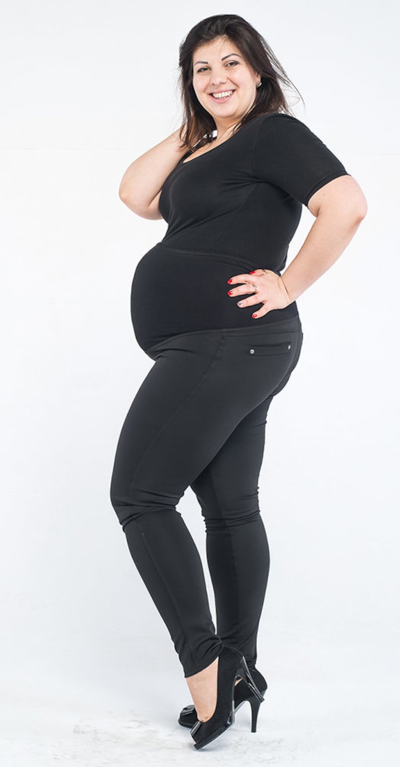 Jersey Maternity Leggings Over the Belly Leggings Tall Etsy