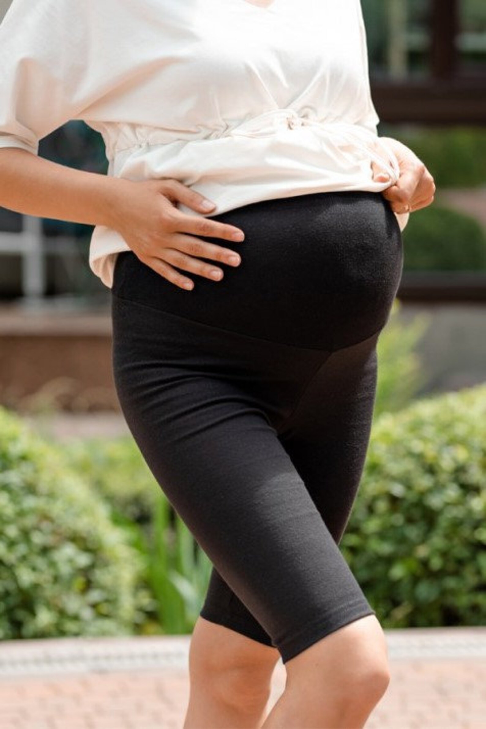 cotton maternity bike shorts