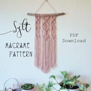 Macrame Wall Hanging Pattern, PDF Download, Beginner Macrame Pattern, DIY Macrame Tutorial