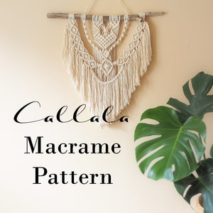 Macrame Pattern, Intermediate Wall Hanging Tutorial, Woven Wall Hanging How To, Step by Step Macrame DIY