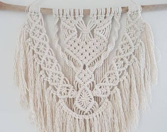 Modern Macrame Wall Hanging with a Boho Style Fringe - Gift, Nursery, Home Decor