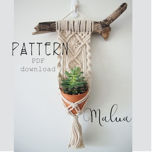 Macrame Plant Hanger Pattern: Malua DIY Tutorial (PDF Pattern)