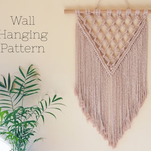 Beginner Macramé Pattern, PDF Download, Macrame Tutorial, DIY Macrame Pattern,