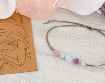 Fertility IVF Pregnancy Bracelet, Healing Crystal Gemstones