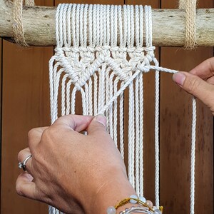 Plant Hanger Pattern, Macrame Tutorial Pattern, Mini Plant Hanger DIY, Beginner Macrame Pattern image 4