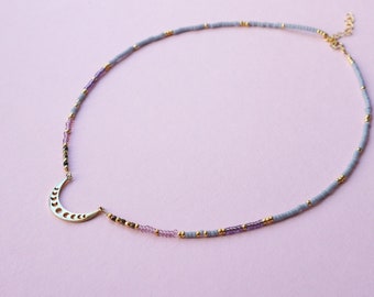 GALAXIE pearl & moon necklace