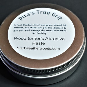 True Grit abrasive paste the all-natural woodturner's abrasive paste