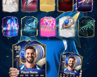 Personalized Football Card, FC26 TOTY Card, Customized Fut Card Icon Legend Gold Football Card, Football Fans Customized Gift, Acrylic Board