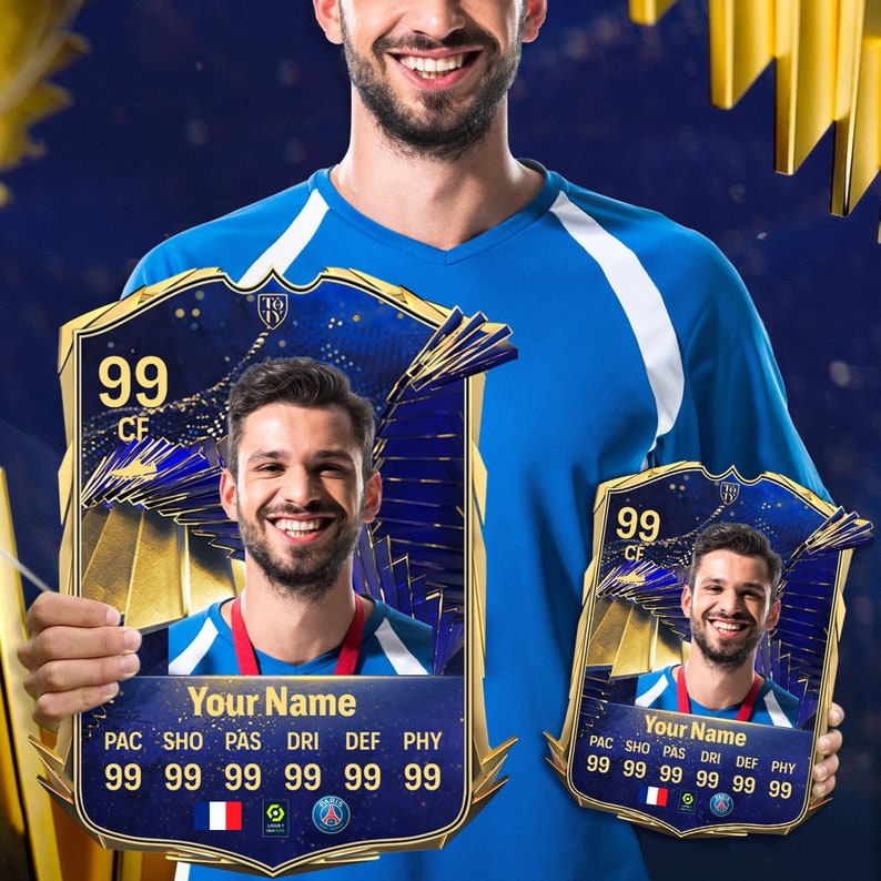 Personalized FIFA 24 TOTY FUT Card eafc 24 toty icon / Icon Legend Ultimate Team Football Fan Customized Gifts for Boys Girls Acrylic Board image 1