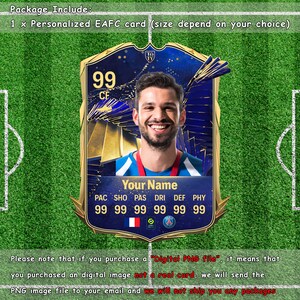 Personalized FIFA 24 TOTY FUT Card eafc 24 toty icon / Icon Legend Ultimate Team Football Fan Customized Gifts for Boys Girls Acrylic Board FIFA24 TOTY