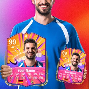 Personalisierte Fußballkarte, FC25 FUT Heldenkarte, individuelle Fußballkarte Icon Legend Rare Gold Card, Fußballfans individuelles Geschenk, Acryl