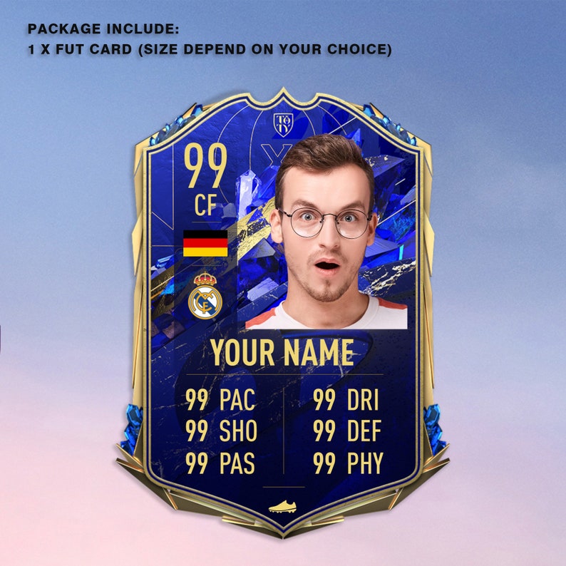 Personalized FIFA 22 TOTY FUT Card Rare Gold / Totw / Icon Etsy UK