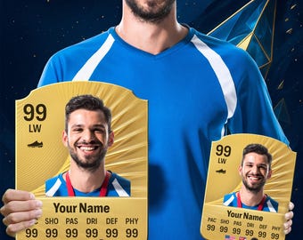 Personalized Football Card, FC26 Rare Gold Card, Customized Soccer Card Icon Legend Card, Football Fans Customized Gift, Acrylic Board