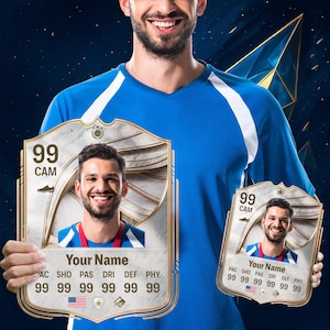 Personalized Football Card, FC26 ICON Card, Customized Soccer Card Icon Legend Rare Gold Card, Football Fans Customized Gift, Acrylic Board