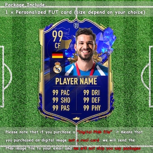 Personalized FIFA 24 TOTY FUT Card eafc 24 toty icon / Icon Legend Ultimate Team Football Fan Customized Gifts for Boys Girls Acrylic Board FIFA23 TOTY