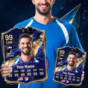 Personalisierte Fußballkarte, FC25 TOTY Karte, individuelle Fut-Karte Icon Legend Gold Fußballkarte, Fußballfans individuelles Geschenk, Acryltafel