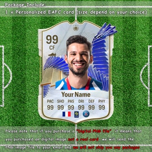 Personalized FIFA 24 TOTY FUT Card eafc 24 toty icon / Icon Legend Ultimate Team Football Fan Customized Gifts for Boys Girls Acrylic Board FIFA24 TOTY Icons