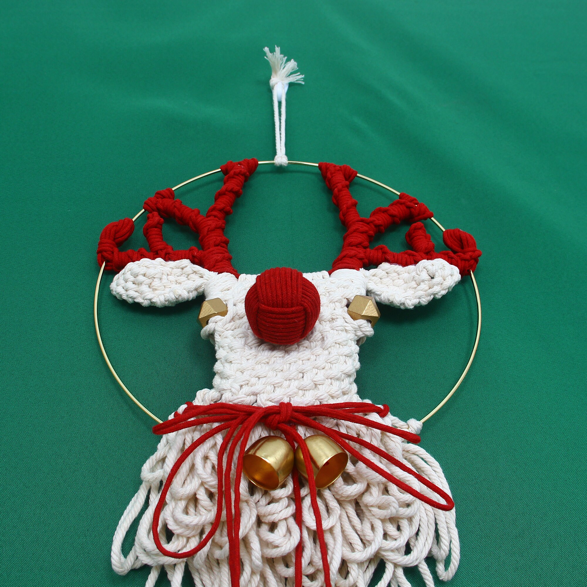 Christmas Deer Head Wall Art Reindeer Macrame Wall Hanging Etsy
