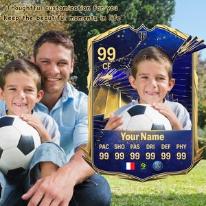 Personalized FIFA 24 TOTY FUT Card eafc 24 toty icon / Icon Legend Ultimate Team Football Fan Customized Gifts for Boys Girls Acrylic Board image 2