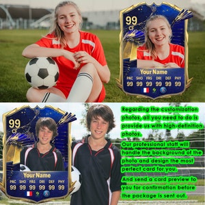 Personalized FIFA 24 TOTY FUT Card eafc 24 toty icon / Icon Legend Ultimate Team Football Fan Customized Gifts for Boys Girls Acrylic Board image 3