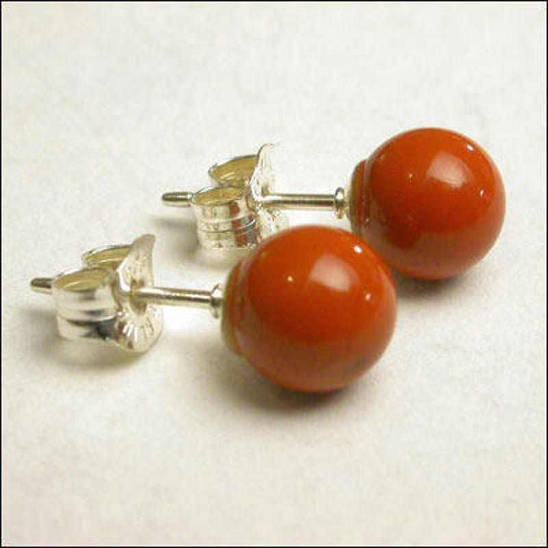 Red jasper sterling earring main image 0