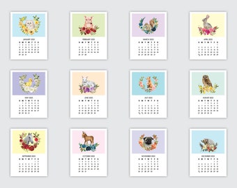Jocelyn Schitt 2023 Printable Animal Calendar