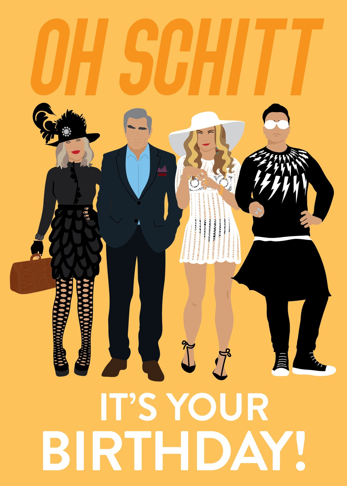 Oh Schitt It's Your Birthday 5x7 card Etsy