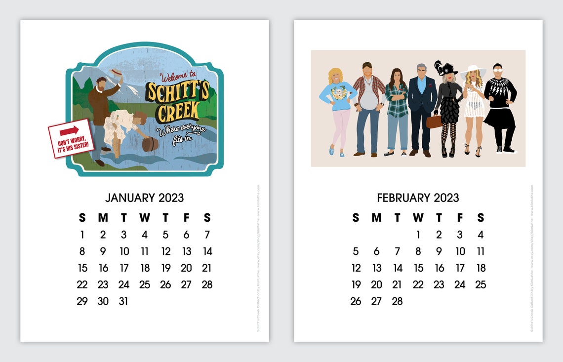 Schitt's Creek 2023 Printable Calendar Etsy Canada