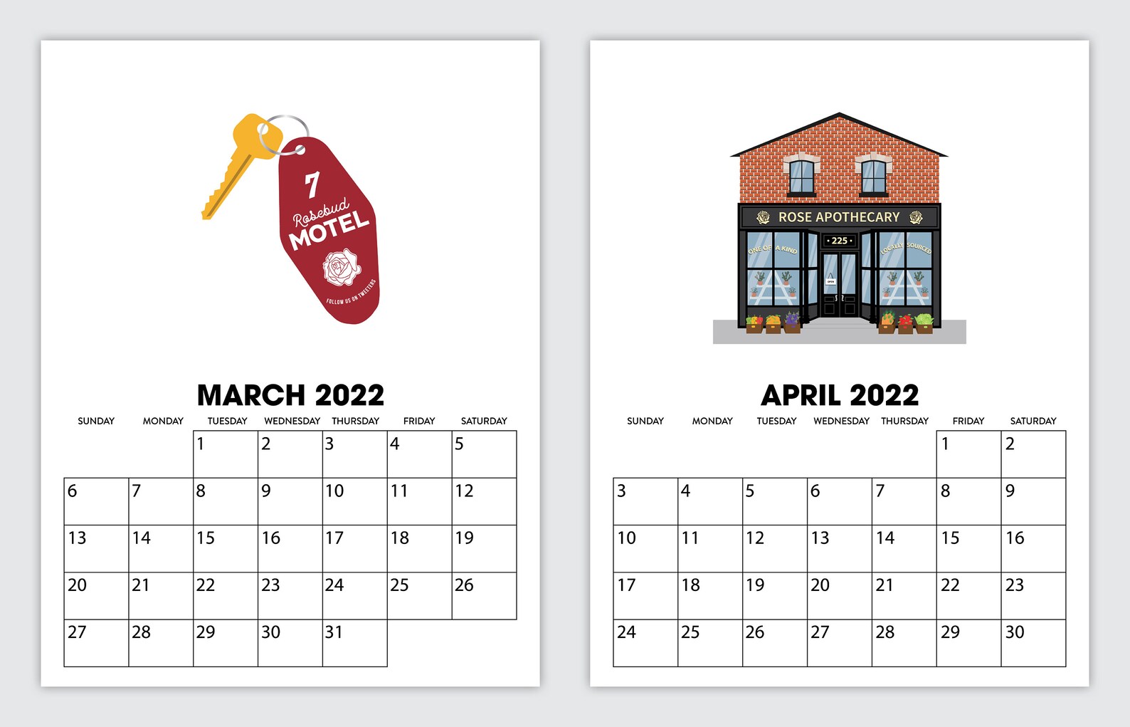 Schitt's Creek 2022 Printable Calendar | Etsy Canada