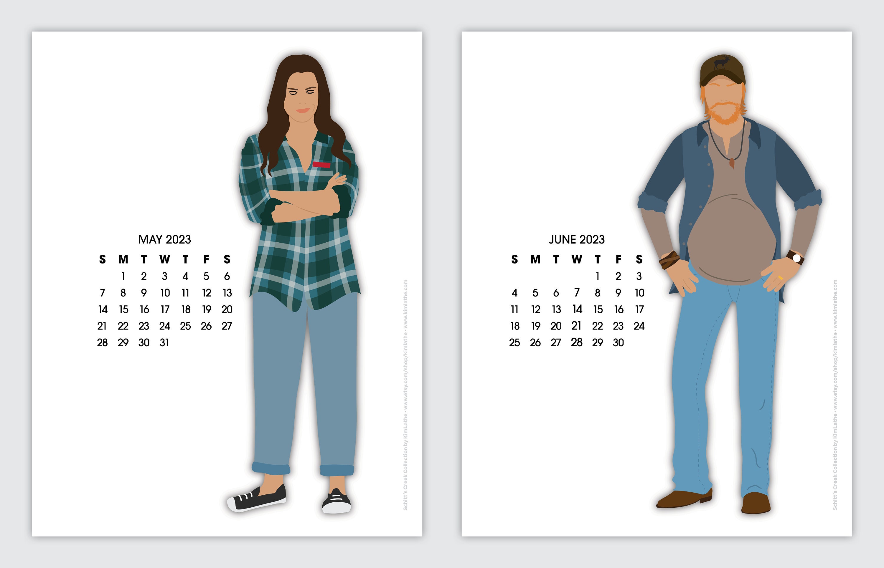 Schitt's Creek Characters 2023 Printable Calendar Etsy Australia