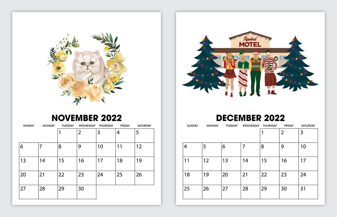 Schitt's Creek 2022 Printable Calendar | Etsy Canada