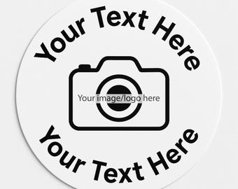 Custom Personalised Round Printed Matte Vinyl Stickers: Business Logo Labels (34 Pack, 38mm)