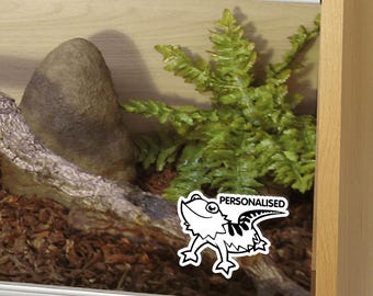 Epic modz customised bearded dragon tank vinyl decal sticker reptile vivarium car window personalised