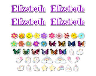 Personalized Bike Frame Decals: Butterfly, Unicorn & Name Vinyl Stickers