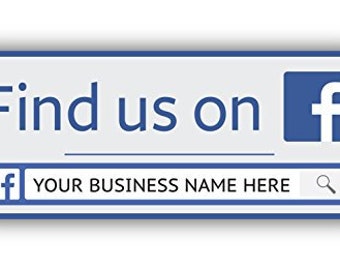 24x Personalized Facebook Business Page Stickers, Custom Social Media Decals