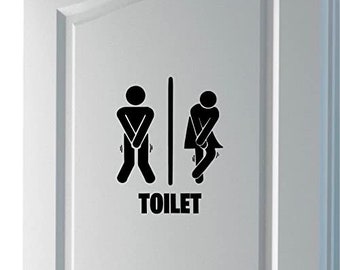 Epic modz toilet washroom sticker man women girls boys wall door decoration bathroom restroom