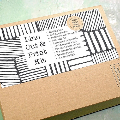 Classic Linocut & Print Kit With 10 Items Choose Your Own Etsy UK
