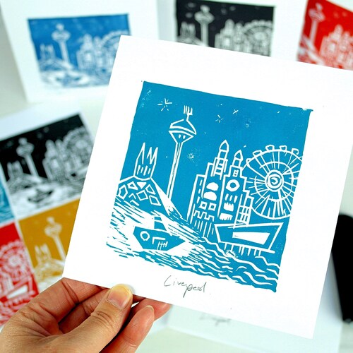 Premium Linocut & Print Kit 18 Items Includes 4 Ink Colours Etsy UK