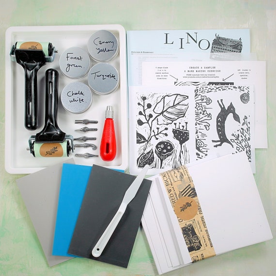 Premium Linocut Kit Lino Print Kit With Artist Cath Etsy UK