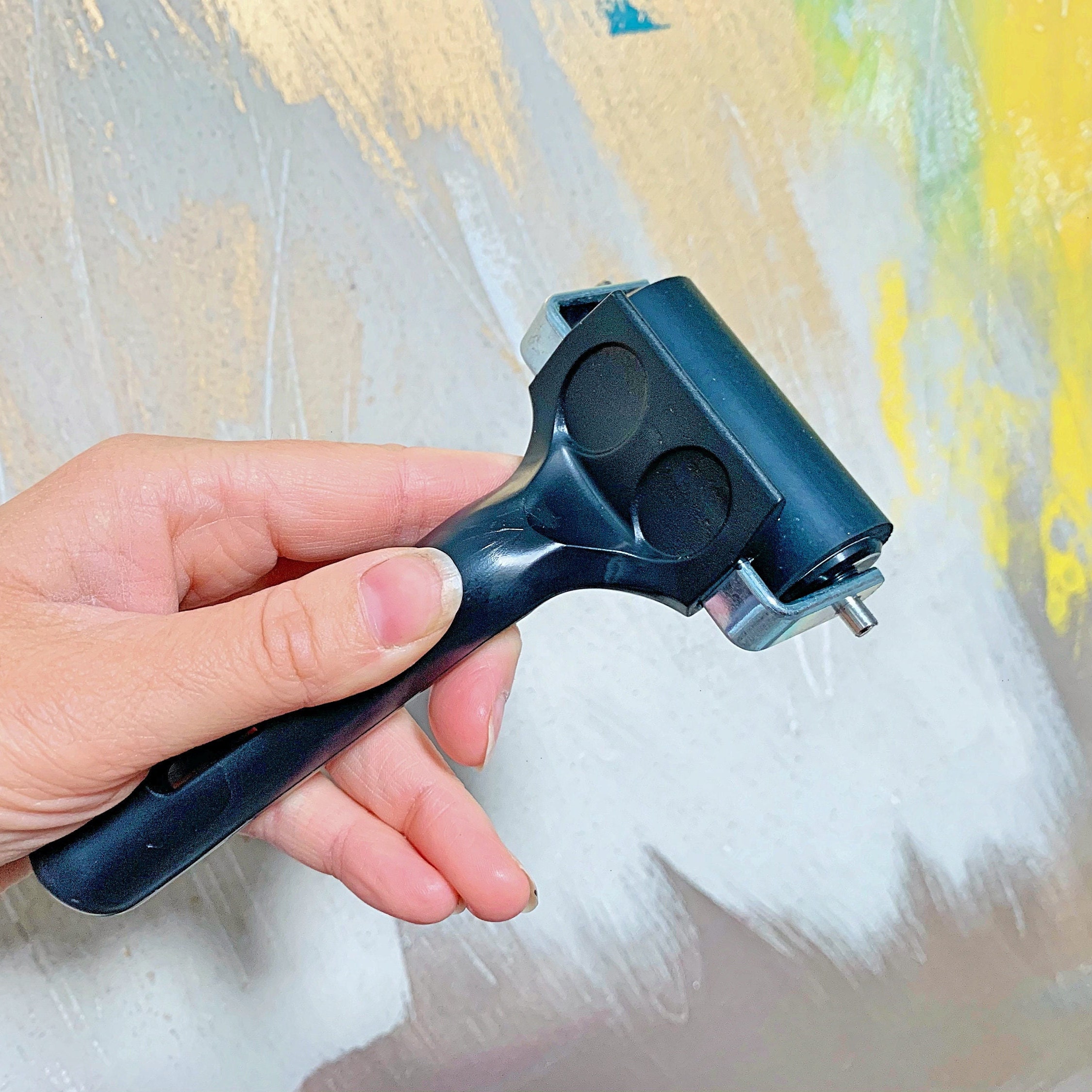 Rullo Con Vernice Blu Fotografia Stock. Immagine Di Decorazione - 11158652 - Foto 10