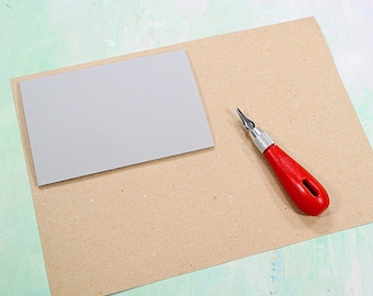 Lino traditional linseed with hessian backing, for printmaking, size A6 (10x15cm) for linocut stamping block printing, UK brand Essdee
