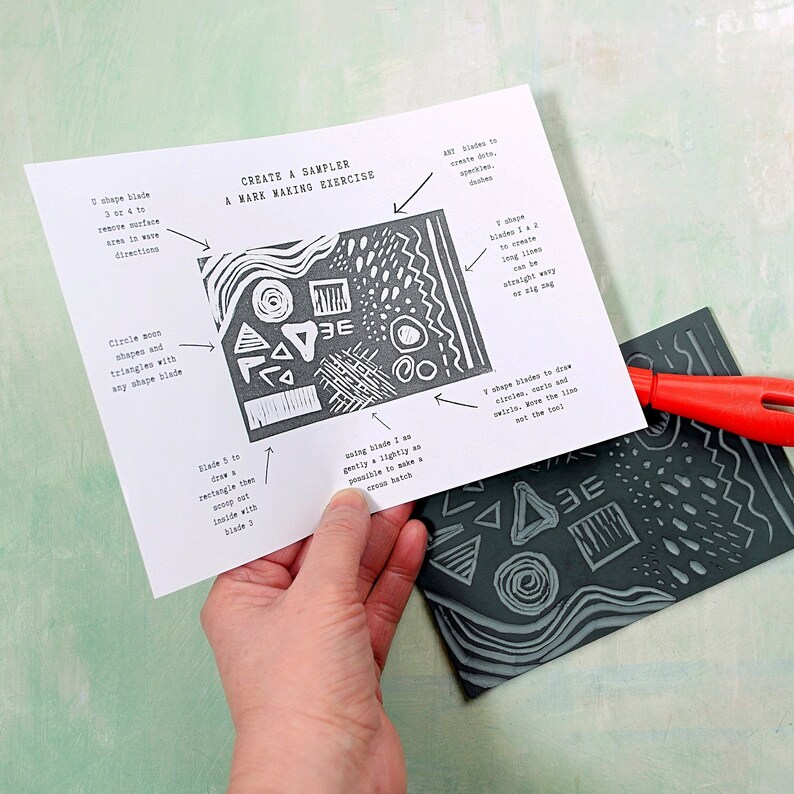 Premium Linocut & Print Kit 18 Items Includes 4 Ink Colours Etsy