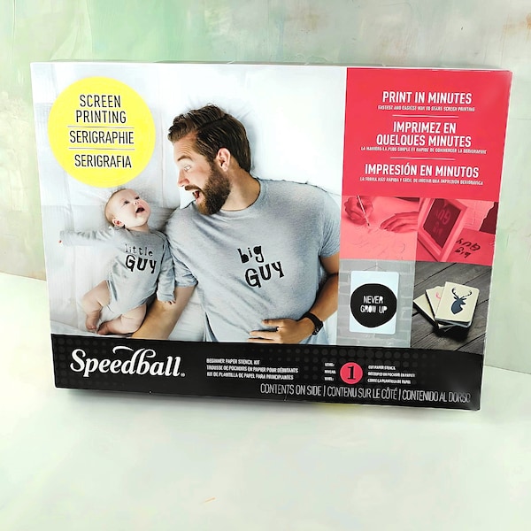 Screen printing kit for beginners with paper stencil method by Speedball