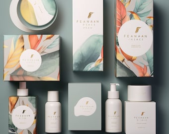 Kundenspezifisches buntes Verpackungsdesign für Schönheits- und Kosmetikprodukte.Exklusive Kosmetikboxen für die Schönheitsmarke.Skincare Box Design