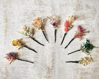 Dried flower hair accessory. Wedding hair wires. Bridal hair.