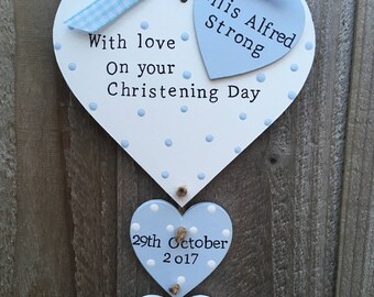 Personalised christening gift present plaque keepsake baptism godparent Godmother