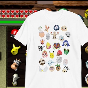 Masks of Legend of Zelda Majora&#39;s Mask Short-Sleeve Unisex T-Shirt