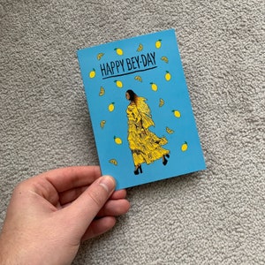 Beyonce Lemonade Inspiré Carte de vœux d'anniversaire A6 non officielle