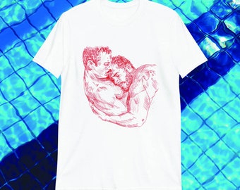 Camiseta Gay Embrace - Honcho Magazine Drawing